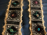 Trim 559 Lace Velvet Jute Sequin Beads Craft Shieno Sarees