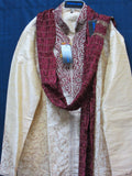 Men's 5759 Sherwani Kurta Pajama Dupatta Set Indian Wedding Wear
