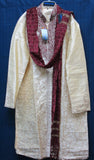 Men's 5759 Sherwani Kurta Pajama Dupatta Set Indian Wedding Wear