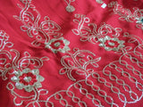 Saree 579 Red Chiffon Party Wear Sari Shieno Sarees