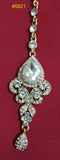 Maang Tikka 5821 Golden Silver Indian Jewelry Shieno Sarees Pleasanton