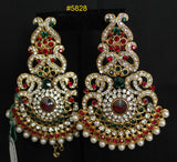 Earrings 5828 Golden Polki Indian Amateur Jewelry Shieno Sarees