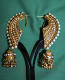 Earrings 5846 Polki Indian Jewelry Shieno Sarees