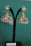 Earrings 5846 Polki Indian Jewelry Shieno Sarees