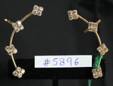 Earrings 5896 Arched CZ Earrings Indian Jewelry  Shieno Sarees