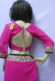Saree 5904 Pink Chiffon Designer Wedding Sari Shieno Sarees
