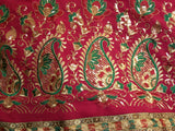 Saree 596 Red Chiffon Party Wear Sari Shieno Sarees