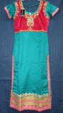 Long Kameez 5975 Floor Length Straight Kameez Churidar Suit Small Medium Size