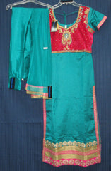 Long Kameez 5975 Floor Length Straight Kameez Churidar Suit Small Medium Size