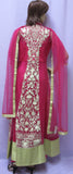 Dress 6024 Pink Flared Long Gold Gota Cocktail Wear Shieno Sarees