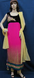 Dress 6029 Black Bodice Pink Top Long Flared Dress Small Size