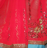 Saree 602 Maroon Chiffon Party Wear Sari Shieno Sarees