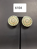 Earrings 6104 Golden Crystals Green Earrings Pair Shieno