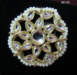 Earrings 6105 Golden Crystals Pearl Beads Earrings Pair Shieno