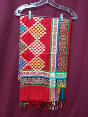 Shawl 6121 Red Pashmina Angora Winter Wear Wrap Shawl Shieno Sarees