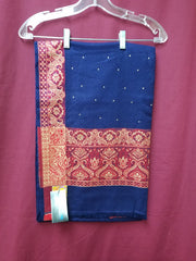 Shawl 6124 Blue Pashmina Angora Winter Wear Wrap Shawl Shieno Sarees