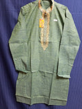 Men's 6214 Green Cotton Blend Kurta Pajama Set Size Medium