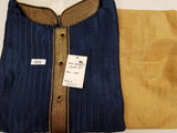 Men's 6215 Navy Blue Kurta Pajama Set Size Medium