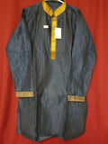 Men's 6215 Navy Blue Kurta Pajama Set Size Medium