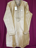 Men's 6216 Golden Khaddi Kurta Pajama Set Size Large
