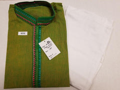 Boy’s 6233 Green Cotton Kurta Pajama Indian Party Wear Shieno Sarees