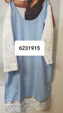 Kurti 6231915 Blue Cotton White Lace Kurti Size Large