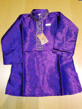 Boy’s 6240 Purple Silk Kurta Pajama Dupatta Set Indian Party Wear Shieno Sarees