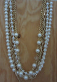 Necklace 634 Golden Chain Strings Pearl Strings