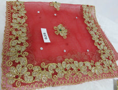 Mata Ki Chunari 6370 Red & Gold Chunni Dupatta for Pooja
