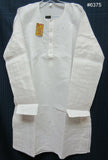 Men's 6379 White Lucknawi Kurta Pajama Set Assorted Size