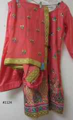 Suit 6381124 Pink Viscose Embroidered Salwar Kameez Dupatta M40 Size Suit