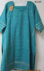 Suit 6381129 Turquoise Silver detail Salwar Kameez Dupatta XL 48 Size Suit