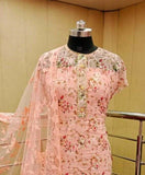 Suit 6381221 Pink Embroidered Salwar Kameez Dupatta Medium Size Suit