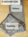 Suit 6381236 Jacquard Gold Stones Salwar Kameez Dupatta M L XL Plus Size Suits