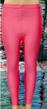 Legging 6791670 Solid Colors Satin Finish Large Size Women Stretch Pants
