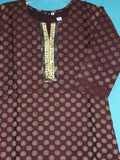 Blouse 683 Purple Cotton Tunic Top
