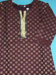 Blouse 683 Purple Cotton Tunic Top