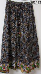 Skirt 6921432 Deep Blue Cotton Bandhej Printed Long Trendy Skirt