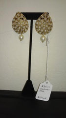 Earrings 7007 Golden Earrings Indian Jewelry Shieno Sarees