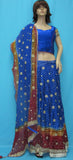 Lehenga 7065 Blue Jaipur Bandhej Medium Bridal Wear Multi Color Lehenga Choli