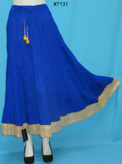 Skirt 7131 Blue Cotton Long Tyre Skirt Indian Chaniya