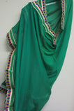 Scarf 7145 Georgette Solid Colors Multi Color Trim Indian Dupatta Chunni