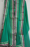 Scarf 7145 Georgette Solid Colors Multi Color Trim Indian Dupatta Chunni