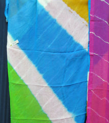 Scarf 7149 Georgette Multi Color Tie Dye Indian Dupatta Chunni
