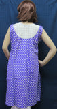 Blouse 7168 b Purple Cotton Polka Medium Size Kurti Tunic Top Career Wear