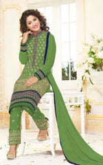 Suit 7215 Georgette Long Straight Kameez Pajama Dupatta Small Medium