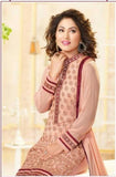 Suit 7215 Georgette Long Straight Kameez Pajama Dupatta Small Medium