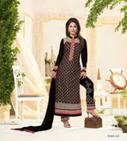 Suit 7217 Georgette Long Straight Kameez Pajama Dupatta Medium Large