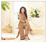 Suit 7219 Georgette Long Straight Kameez Pajama Dupatta Medium Large