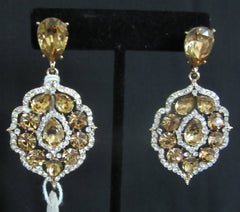 Earrings 7329 Golden mughal CZ Golden Stones Earrings